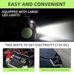 ROGTZ Upgraded Electric Hydraulic Car Jack Kit 5 Ton 12V Portable Lift Range 20.9 Inch with Impact Wrench and Tire Inflator Pump for SUV Sedan Truck Repair Floor Jack for Tire Change with LED Light