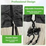 AKEfit Tire Cover, Heavy Duty Waterproof and Dustproof Tire Storage Bag for Trailer RV SUV Truck Tires with Zipper (Black,Holding 4 Tires Within 27 Inch Diameter)