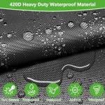 AKEfit Tire Cover, Heavy Duty Waterproof and Dustproof Tire Storage Bag for Trailer RV SUV Truck Tires with Zipper (Black,Holding 4 Tires Within 27 Inch Diameter)