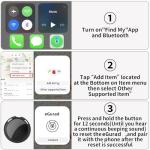 2 Pack Mini GPS Trackers for Vehicles Work with Find My (iOS Only) Real Time Car Tracker Tags Hidden Car Locator Tracking Device Global Coverage No Monthly Fee or Subscription No SIM Card Required