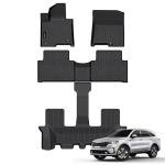 Auxko All Weather Floor Mats Fit for Kia Sorento Hybrid 2025 2024-2021(Include PHEV 22-25) TPE Rubber Liners Sorento Hybrid Accessories Set All Season Odorless Anti-Slip Floor Mats