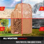 Motor Trend 3-Row Heavy Duty Rubber Floor Mats & Liners for Car SUV Van, Front 2nd & 3rd Row Durable Polymerized Latex Full Interior Protection, Extra-High Ridgeline Design, Beige