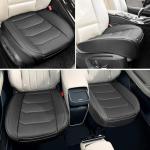 BOPUOVRE Car Seat Cover for Luxury & Comfort - PU Leather, Anti-Slip, Full Wrap Protection with Storage Pocket for Bottom Cushion - Universal Fit for 95% of Vehicles (Black,2 Piece)