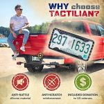 TACTILIAN Original Silicone American Flag License Plate Frames - Subdued 3D Stars & Stripes US Flag License Plate Holder for Car Truck SUV - Patriotic Front License Plate Cover Exterior Accessories