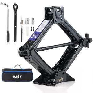 Orion Motor Tech 2 Ton Scissor Jack, 14 pc. Dual-Action Car Scissor Jack Kit for Sedan SUV MPV with Drill Socket Ratchet Wrench, 4409 lb. Portable Car Jack and Stand Kit for Spare Tire Changing