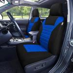 FH Group Car Seat Covers Full Set 3D Air Mesh - Universal Fit, Automotive Seat Covers,Low Back Seat Cover,Airbag Compatible,Split Bench Rear Seat,Washable Car Seat Cover for SUV,Sedan Blue