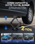 Orion Motor Tech 2 Ton Scissor Jack, 14 pc. Dual-Action Car Scissor Jack Kit for Sedan SUV MPV with Drill Socket Ratchet Wrench, 4409 lb. Portable Car Jack and Stand Kit for Spare Tire Changing