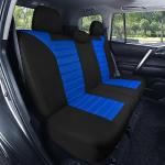 FH Group Car Seat Covers Full Set 3D Air Mesh - Universal Fit, Automotive Seat Covers,Low Back Seat Cover,Airbag Compatible,Split Bench Rear Seat,Washable Car Seat Cover for SUV,Sedan Blue