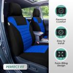 FH Group Car Seat Covers Full Set 3D Air Mesh - Universal Fit, Automotive Seat Covers,Low Back Seat Cover,Airbag Compatible,Split Bench Rear Seat,Washable Car Seat Cover for SUV,Sedan Blue