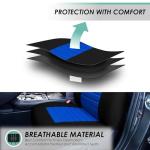 FH Group Car Seat Covers Full Set 3D Air Mesh - Universal Fit, Automotive Seat Covers,Low Back Seat Cover,Airbag Compatible,Split Bench Rear Seat,Washable Car Seat Cover for SUV,Sedan Blue