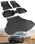 CreekT All-Weather Floor Mats for Honda Accord 2013-2017 (Only for Sedan) Custom Fit Black Rubber Car Liners, Waterproof Vehicle Accessories for Front & Rear, Heavy Duty Interior Protection