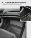 CreekT All-Weather Floor Mats for Honda Accord 2013-2017 (Only for Sedan) Custom Fit Black Rubber Car Liners, Waterproof Vehicle Accessories for Front & Rear, Heavy Duty Interior Protection
