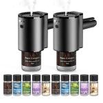 Car Air Freshener, Smart Car Air Freshener for Vent Clips, 1200 Sprays Per Charge, Car Fresheners with Auto On/Off, 5 Scents, 10 Refill Bottles (2Pack)