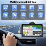 GPS Navigator for Car Truck RV - 7'' HD Touchscreen Navigation System, Latest 2025 Maps Free Lifetime Updates, Speed & Red Light Warning, Turn-by-Turn Voice Guidance, GPS Navigation for All Cars