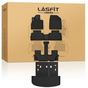 LASFIT Floor Mats & Backrest Mats & Cargo Mat for Kia Telluride 2025 2024 2023 2022 2021 2020, All Weather TPE Custom Fit Floor Liners with Full Set Car Mats & Trunk Mats Accessoires, Black