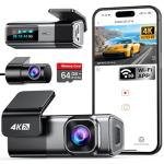 Navycrest 5G WiFi Dual Dash Cam with 64GB Card