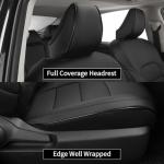 EKR Camry Seat Cover for Toyota Camry L LE XLE 2012 2013 2014 2015 2016 2017 (Not for Hybrid) Leather Car Seat Cover Full Set for Trucks SUV-Faux Leather (Black)