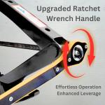 NOVIITUS Scissor Car Lift Jack 2 Ton (4409 lbs) for Sedans, MPVs & SUVs, Compact Portable Kit Vehicle Roadside Emergency Tool Tire Change with Ratchet Wrench (2T)