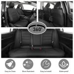 EKR Camry Seat Cover for Toyota Camry L LE XLE 2012 2013 2014 2015 2016 2017 (Not for Hybrid) Leather Car Seat Cover Full Set for Trucks SUV-Faux Leather (Black)