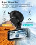 IIWEY 4K Dash Cam Front and Rear for Cars, Dual UHD Camera with WiFi, Free 64GB Card, 3.16" IPS, G-Sensor, Parking Mode, Loop Recording, WDR