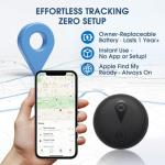 Tracking Devices for Cars Hidden, Undetectable GPS Tracker for Vehicles, Mini Tracker Device, No Monthly Fee Subscription No SIM Card Required, Available for iOS Find My, Splashproof