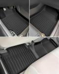 Car Floor Mats for Toyota Camry: 2007-2011 All Weather Interior Accessories, TPE Tech Rubber Black Front Rear Liners, Full Coverage Automotive Carpets Set Custom Fit for Camry 2011 2010 2009 2008 2007