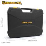 CRESOLVIA Home Tool Kit 199 Piece Basic Household Auto Repair Tool Set Car Toolbox General Hand Tool Kit for Home Men Women DIY with Plastic Toolbox Storage Case Pliers Wrench Combination