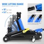 DNA MOTORING Low Profile Hydraulic Trolley Service/Floor Jack, 2 Ton (4000 lbs) Capacity, Lifting Range 5.1"-13", Blue, TOOLS-00474