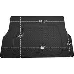 FH Group Premium Liners Tall Channel Trimmable All Weather Rubber Full Set Car Floor Mats (Black) w. Trimmable All-Season Cargo Liner (Black) - Universal Fit for Cars Trucks and SUVs