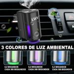 LWW Smart Car Air Freshener - 3 Levels Strength with Ventilation Clip, Rechargeable Car Fragrance Atomizer - with 8 10ml Bottles of Fragrance, Long Lasting Oil Diffuser (Black)