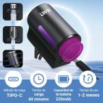 LWW Smart Car Air Freshener - 3 Levels Strength with Ventilation Clip, Rechargeable Car Fragrance Atomizer - with 8 10ml Bottles of Fragrance, Long Lasting Oil Diffuser (Black)