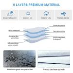 MORNYRAY Tire Covers 2 Pack,Waterproof Anti-UV Snow Sun Rain Tire Covers for RV,Truck, SUV, Trailer, Camper. (Bule, Fits for Tire Diameters 27" - 29")