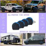 MORNYRAY Tire Covers 2 Pack,Waterproof Anti-UV Snow Sun Rain Tire Covers for RV,Truck, SUV, Trailer, Camper. (Bule, Fits for Tire Diameters 27" - 29")