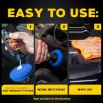 Meguiar’s Quik Scratch Eraser Kit, Car Scratch Remover for Fixing Surface Blemishes, Includes ScratchX, Drill-Mounted Pad, and Microfiber Towel, Great Car Gifts for Men and Women
