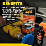 Meguiar’s Quik Scratch Eraser Kit, Car Scratch Remover for Fixing Surface Blemishes, Includes ScratchX, Drill-Mounted Pad, and Microfiber Towel, Great Car Gifts for Men and Women