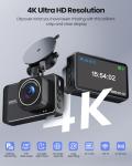 4K Ultra HD Dash Cam with Dual Cameras