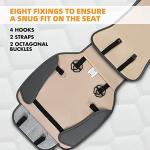 Elantrip 2PCs Front Car Seat Covers Leather Car Seat Protector Universal fit for Most Cars SUVs and Trucks Water Proof Seat Protector Gray