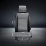 Elantrip 2PCs Front Car Seat Covers Leather Car Seat Protector Universal fit for Most Cars SUVs and Trucks Water Proof Seat Protector Gray