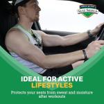 EliteSport Front Seat Cover, Universal Fit Waterproof, Sweatproof, Odor-Resistant, and Machine Washable Car Seat Protector with Non-Slip Underlayer for Pet, Travel, and Outdoor Adventure, Black