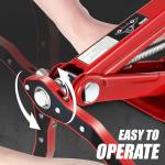 DNA MOTORING 1.5 Ton (3,306 lbs) Scissor Lift Jack with Labor-Saving Ratchet Wrench for Most Cars, 4'' - 15.2'' Lifting Range, Red, TOOLS-00477