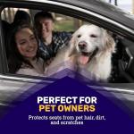 EliteSport Front Seat Cover, Universal Fit Waterproof, Sweatproof, Odor-Resistant, and Machine Washable Car Seat Protector with Non-Slip Underlayer for Pet, Travel, and Outdoor Adventure, Black