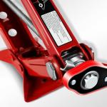 DNA MOTORING 1.5 Ton (3,306 lbs) Scissor Lift Jack with Labor-Saving Ratchet Wrench for Most Cars, 4'' - 15.2'' Lifting Range, Red, TOOLS-00477