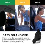 EliteSport Front Seat Cover, Universal Fit Waterproof, Sweatproof, Odor-Resistant, and Machine Washable Car Seat Protector with Non-Slip Underlayer for Pet, Travel, and Outdoor Adventure, Black