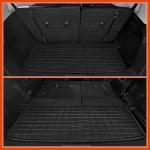 NQOQN All Weather Floor Mats Fit for 2017-2023 GMC Acadia 7 Seats with 2nd Row Bench Seat Floor Mats & Trunk Mat & 2nd Backrest Mats & 3rd Row Backrest Mats for GMC Acadia Accessories Floor Liner