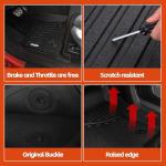 NQOQN All Weather Floor Mats Fit for 2017-2023 GMC Acadia 7 Seats with 2nd Row Bench Seat Floor Mats & Trunk Mat & 2nd Backrest Mats & 3rd Row Backrest Mats for GMC Acadia Accessories Floor Liner