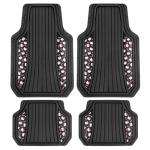 Hello Kitty Car Mats 4pc Floor Mats for Cars Trucks SUVs Black Car Floor Mats for Women Men Accessories Rubber Heavy Duty Cute Non-Slip Always Front Rear Hello Kitty Cars Accessories Black/Red