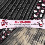 Hello Kitty Car Mats 4pc Floor Mats for Cars Trucks SUVs Black Car Floor Mats for Women Men Accessories Rubber Heavy Duty Cute Non-Slip Always Front Rear Hello Kitty Cars Accessories Black/Red