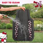 Hello Kitty Car Mats 4pc Floor Mats for Cars Trucks SUVs Black Car Floor Mats for Women Men Accessories Rubber Heavy Duty Cute Non-Slip Always Front Rear Hello Kitty Cars Accessories Black/Red