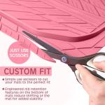 CAR PASS Floor Mats for Cars M-L Size, Heavy Duty Rubber Floor Mats with Trunk Cargo Liner, Universal Trim-to Fit Automotive Floor mats for Truck Van SUV Waterproof All Weather Car Mats All Pink