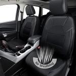 Leather Car Seat Covers with Air Mesh — 2 Pack